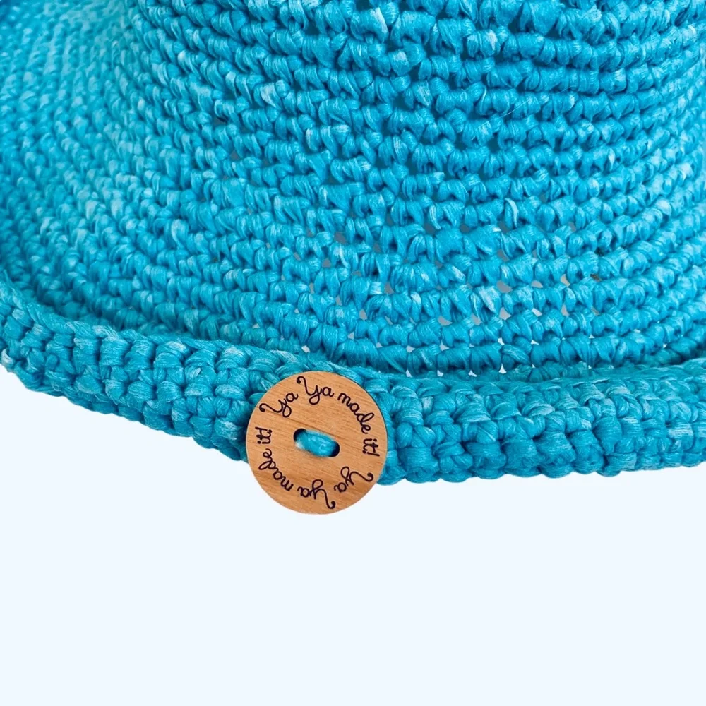 HANDMADE BLUE CROCHET  BUCKET HAT